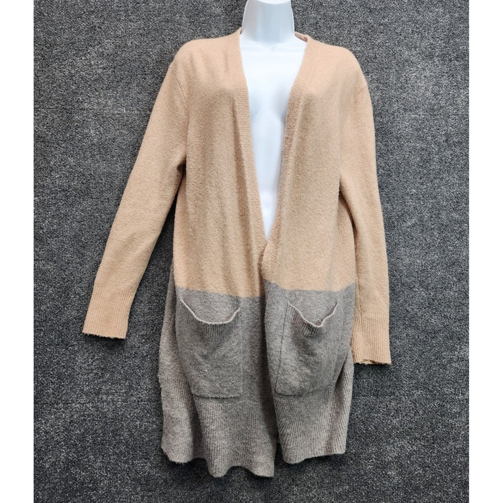 Madewell Kent Womens Colorblock Merino Alpaca Wool Blend Long Cardigan Sweater S